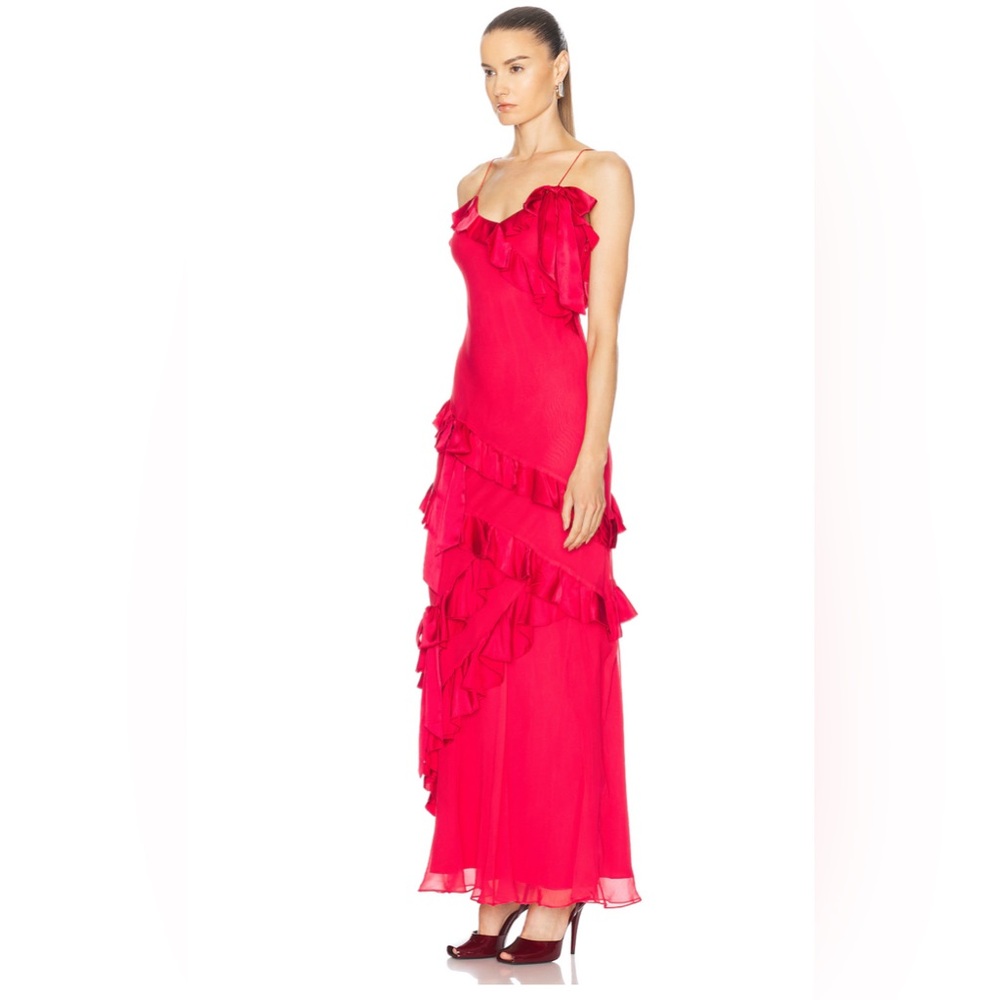 LoveShackFancy Red Ruffle Dress - Picture 6 of 13